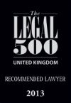 The Legal 500 Recommended Lawyer 2013