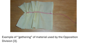 Example of 'gathering' of material